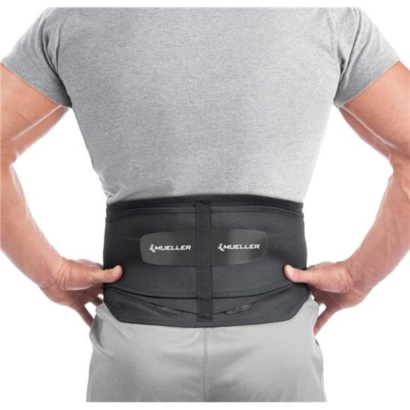 MUELLER Sports Medicine Adjustable Lumbar Back Brace with Removable Pad, Back - Picture 1 of 7